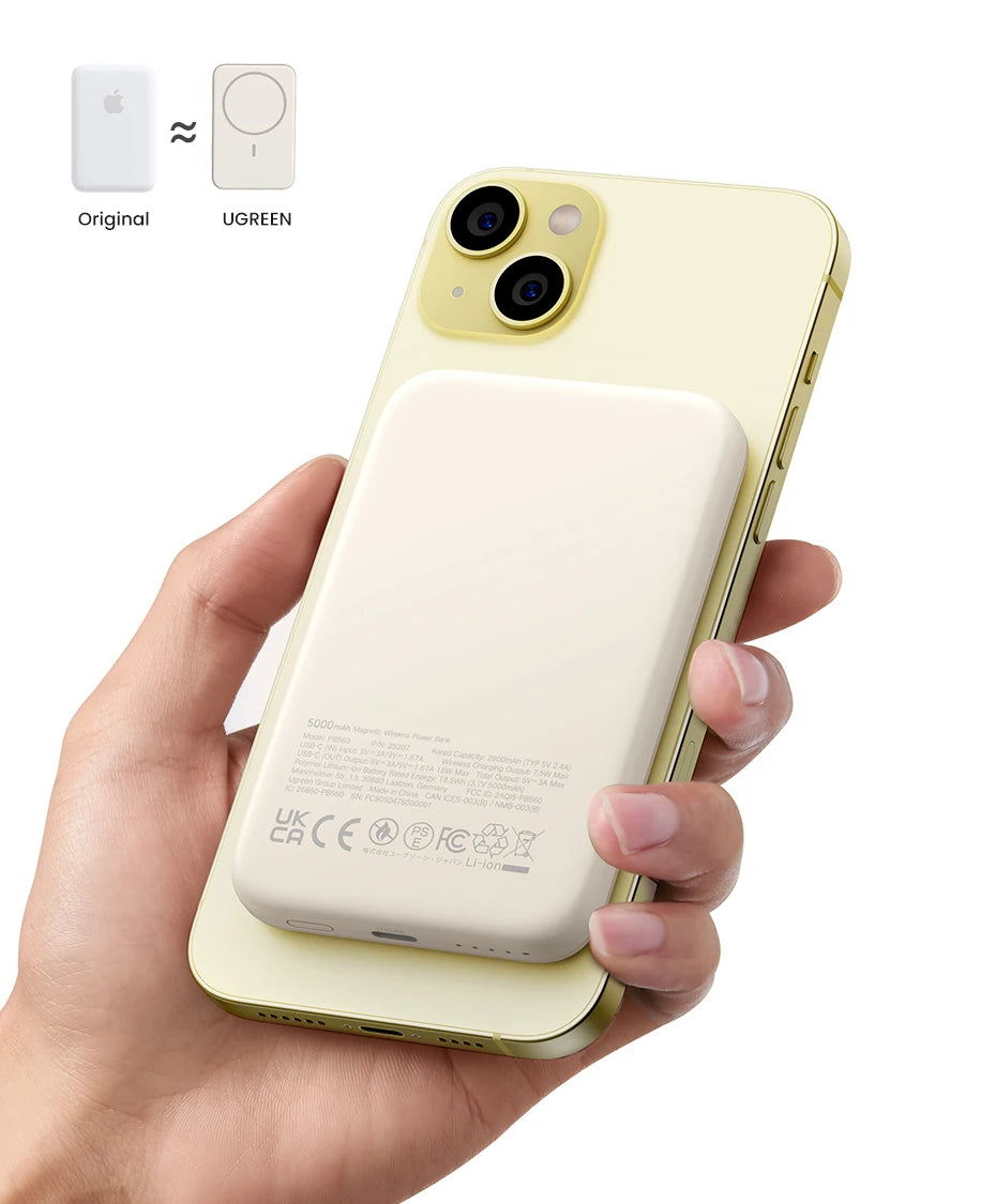 Magnetic Power Bank 10000mAh for MagSafe iPhone - Fast Wireless Charging Tidesmit
