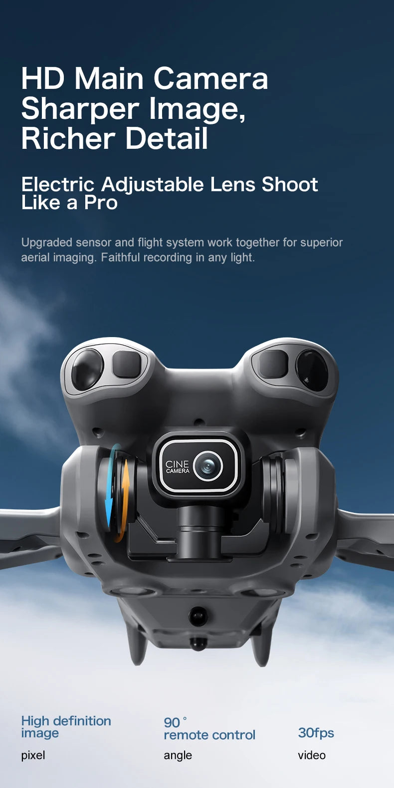 4K Camera Drone with GPS - Foldable Brushless RC Quadcopter by Tidesmit Tidesmit