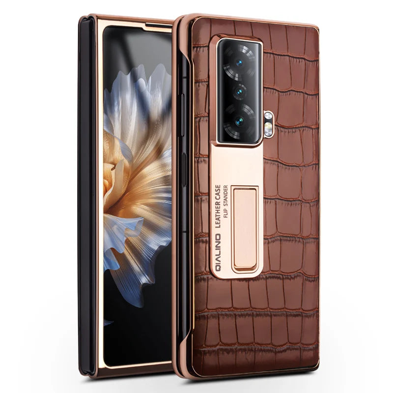 Honor Magic Vs 5G Case | Genuine Leather Shock-Absorbing Cover Brown China Mainland Tidesmit