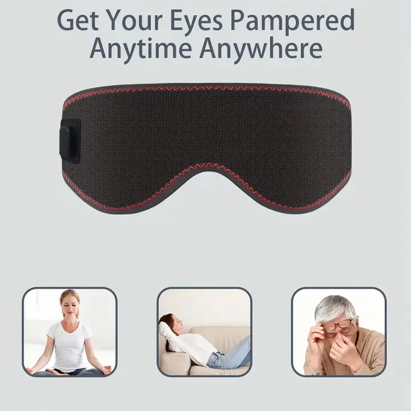 Heated Eye Mask for Dry Eyes | 3-Level Heat Therapy & Massage - Tidesmit Massage Cushion Tidesmit