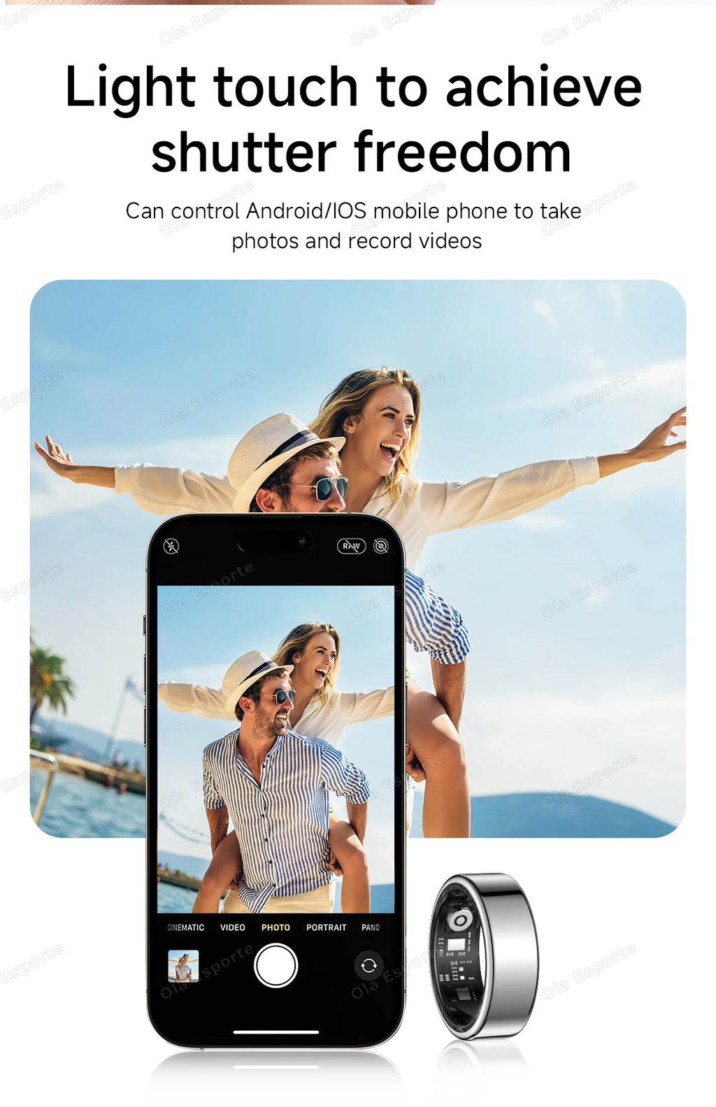 2025 Smart Ring Call Alert, Message Notification, Hand Gestures Control, Health Manager, IP68 5ATM Waterproof Ring For Men Women