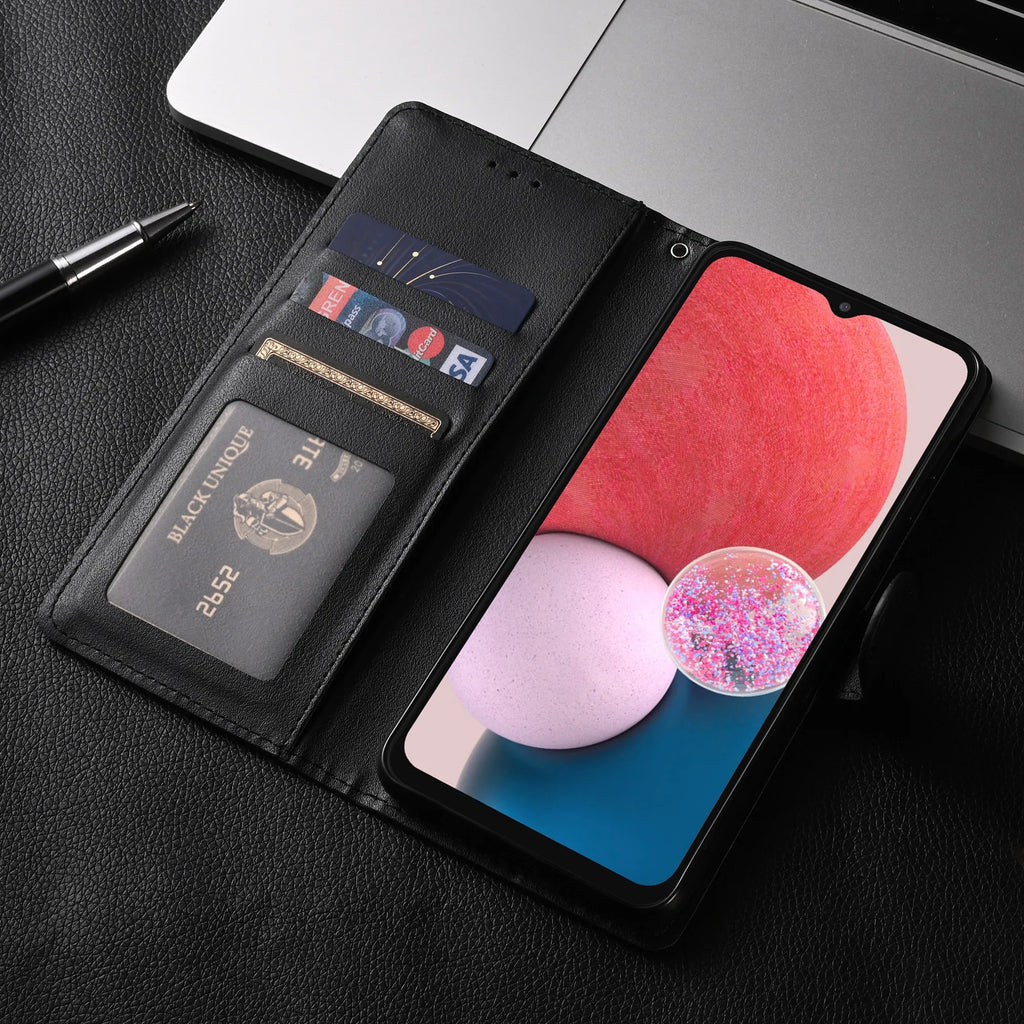 Flip Wallet Case for Xiaomi Redmi and Poco with Wrist Strap Tidesmit