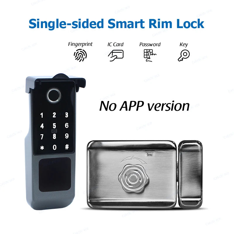 TTLock WIFI Version Double Side Fingerprint Waterproof Outdoor Gate Passcode Rfid Card Keyless Smart Door Lock