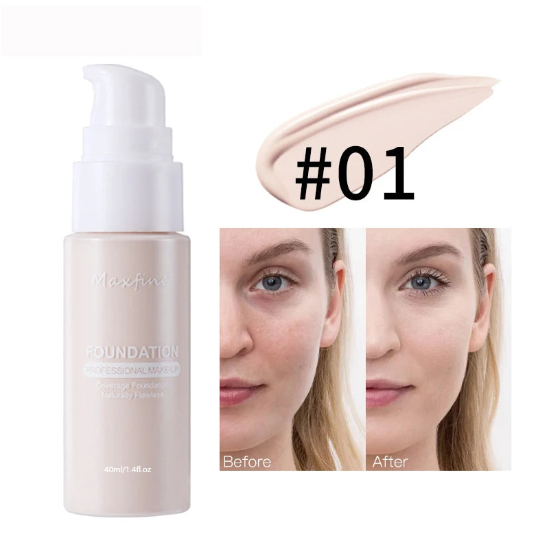 Tidesmit 12 color liquid foundation texture close-up showing moisturizing high coverage makeup formula