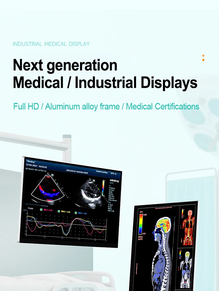 18.5'' 1080p 400nits VESA Mount Medical Grade Portable Monitor Touch Screen for Medical Equipment Fetal Detector Metal Frame