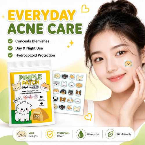 Hydrocolloid pimple patch set with dog-shaped stickers and 20pcs pack, acne care