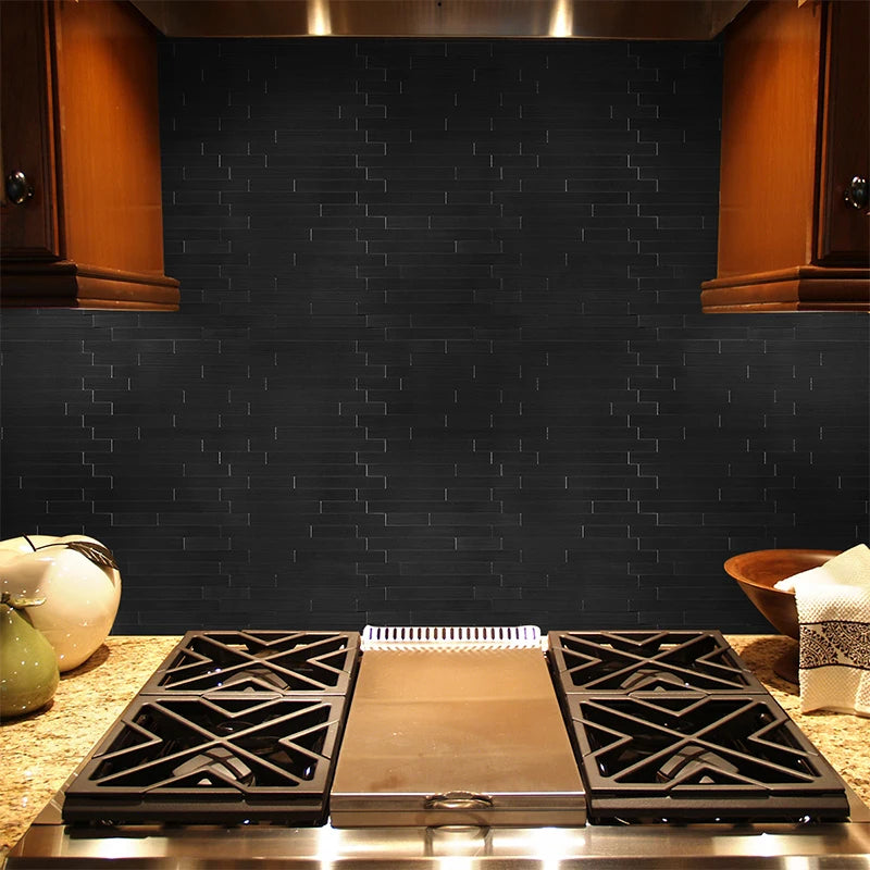 5/10PCS Wall Tile Peel And Stick Self Adhesive Waterproof Aluminum Composite Rectangle Kitchen Bath Backsplash Home Decoration