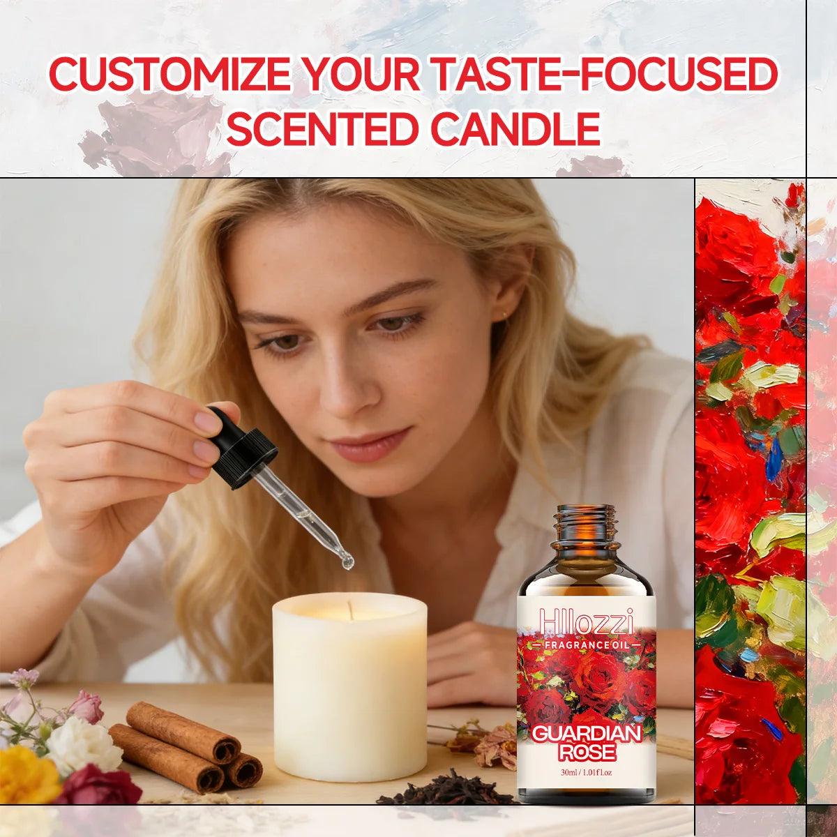 GUARDIAN ROSE FRAGRANCE OIL: For aromatherapy, diffusing, fargrance and candle Scented Candle.