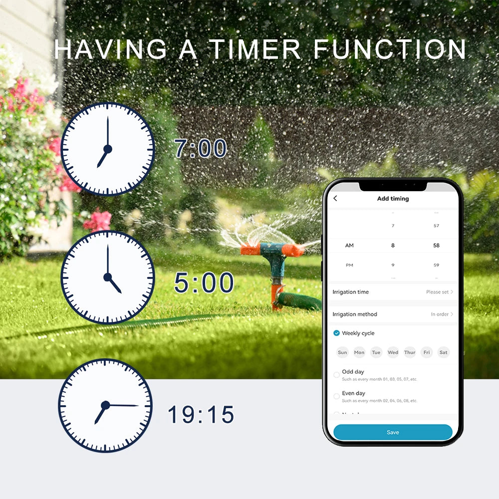 Smart WiFi Sprinkler Controller - 8 Zone WiFi Irrigation System Tidesmit