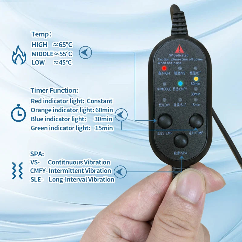 Electric Thumb Support Massager with Heat Therapy for Joint Wellness Relaxation Treatment Tidesmit