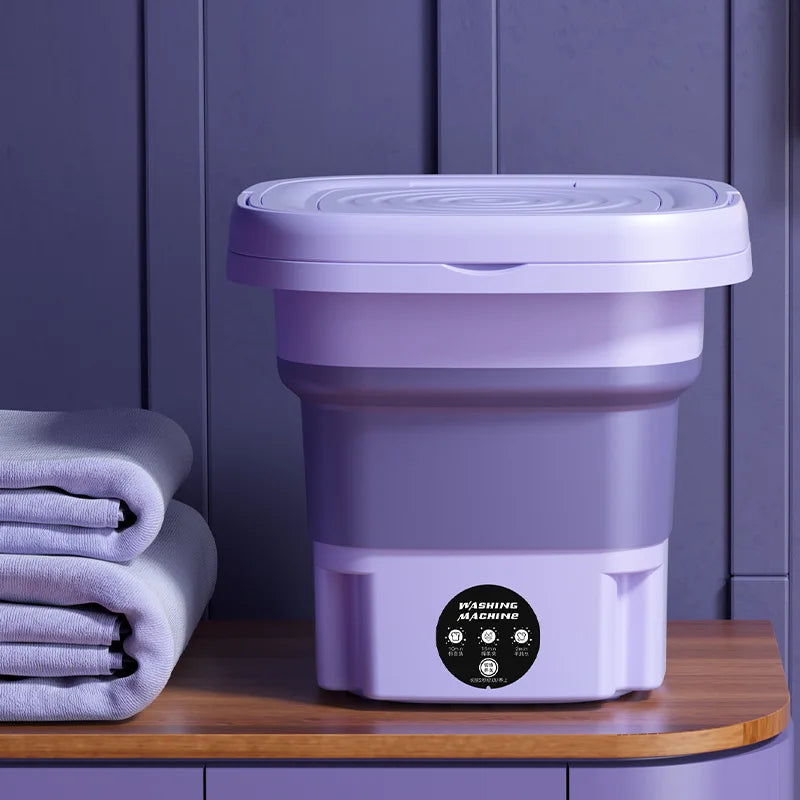 Tidesmit 8L foldable portable washing machine for socks and underwear featuring three modes and spinning dry function