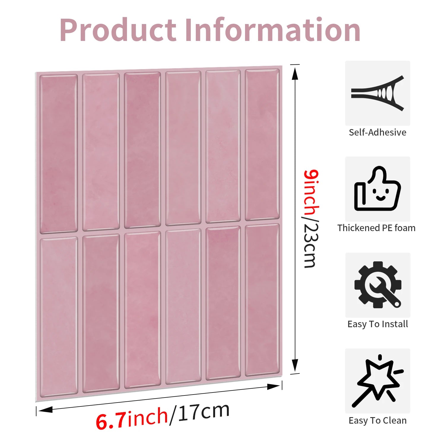 Self-adhesive tile decals, peel-and-stick tile stickers, splash-proof wall decor for kitchens and bathrooms, bedroom decor