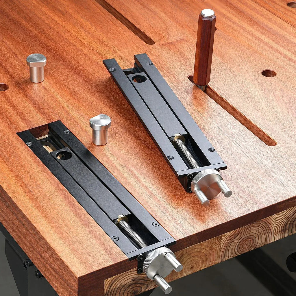 Woodworking Table Fast Moving Inertia Tail Plier, Workbench Fixture Vise 0-110mm Applicable Range Bench Clamp for 20mm Dog Holes