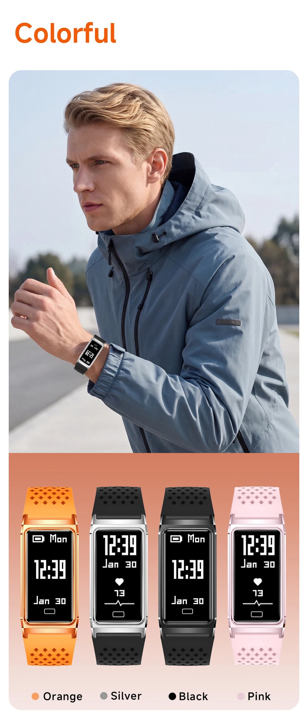 LIGE 4.9MM Ultra-Thin Fashion Men Women Smart Bracelet Sports Fitness Tracker Heart Rate Health Monitor Waterproof SmartWatch