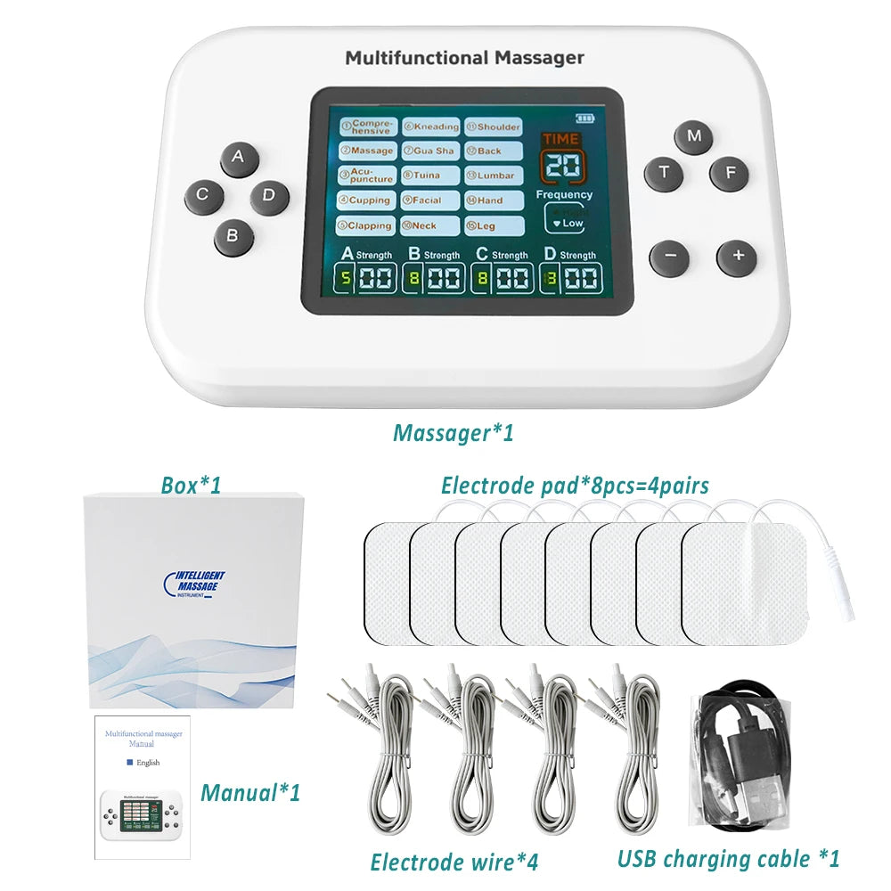 Electric Muscle Stimulator & TENS Pulse Massager - Tidesmit Body Shaping Massage Equipment R-446 Tidesmit