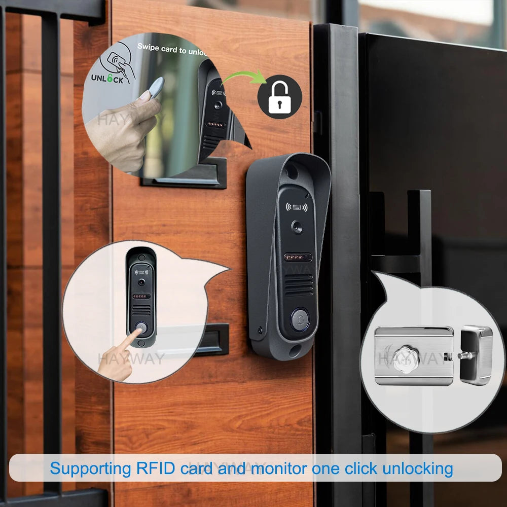1080P Video intercom  System DoorPhone for Home  TUYA Wireless WiFi Smart with  Infrared night vision doorbell Motion detection