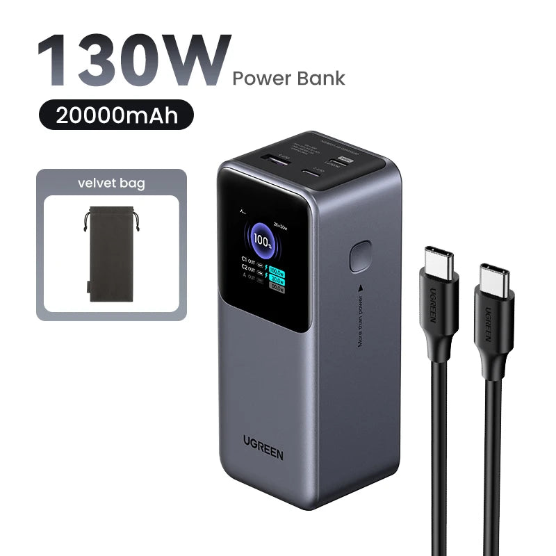 200W High Capacity Power Bank for Laptops and USB-C Devices 130W Tidesmit