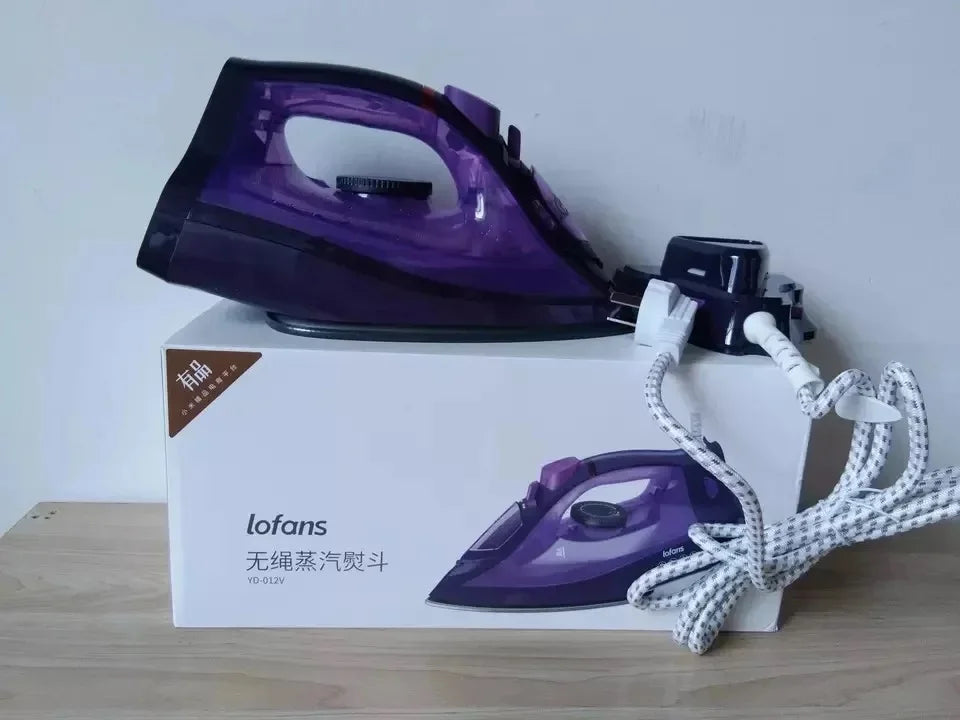 Tidesmit Lofans YD-012V cordless steam iron showing the 280ml water tank and fast warm-up heating element