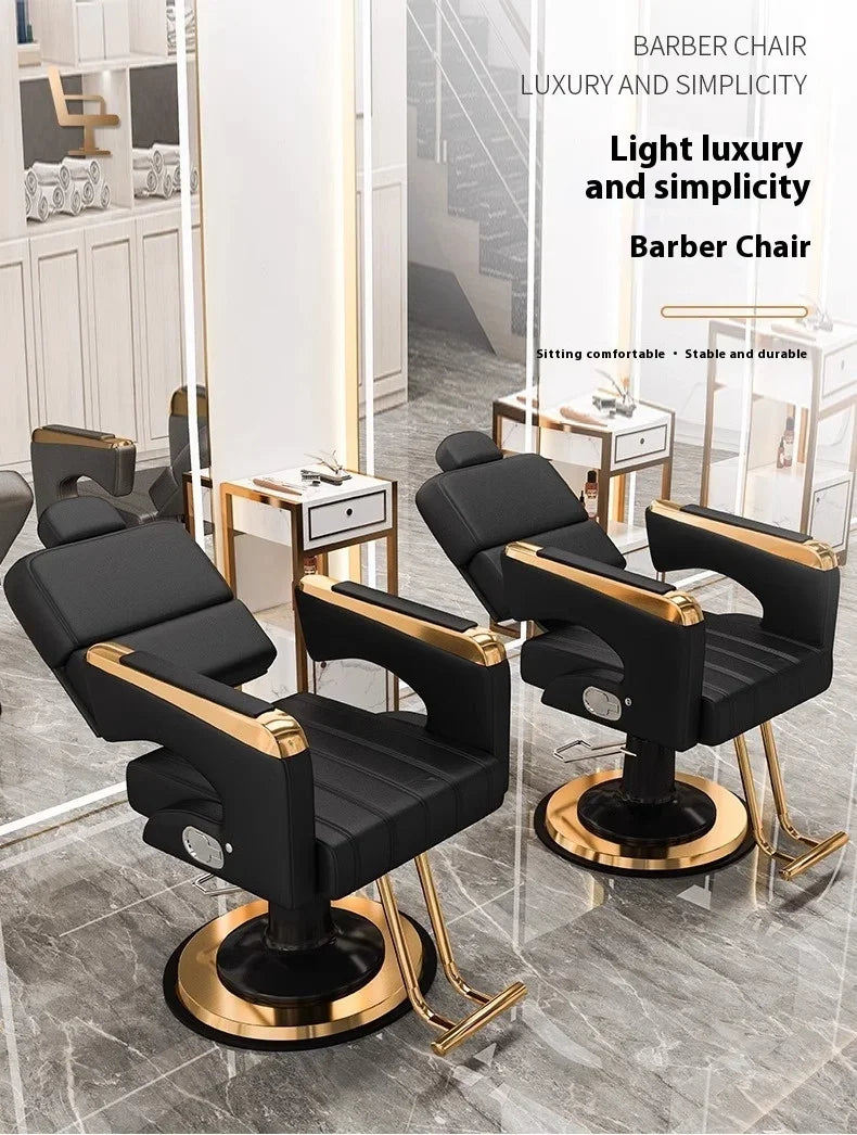 Professional Hydraulic Barber Chair Reclining Salon Seat - Tidesmit Massage Chairs Tidesmit