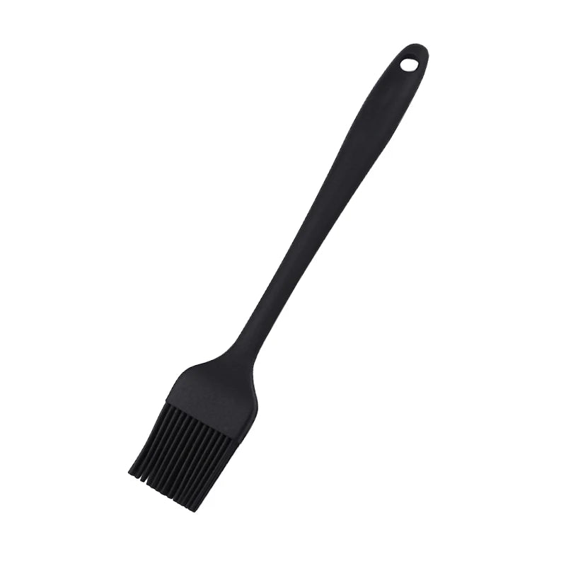 Black silicone cleaning brush for air fryer racks and baskets