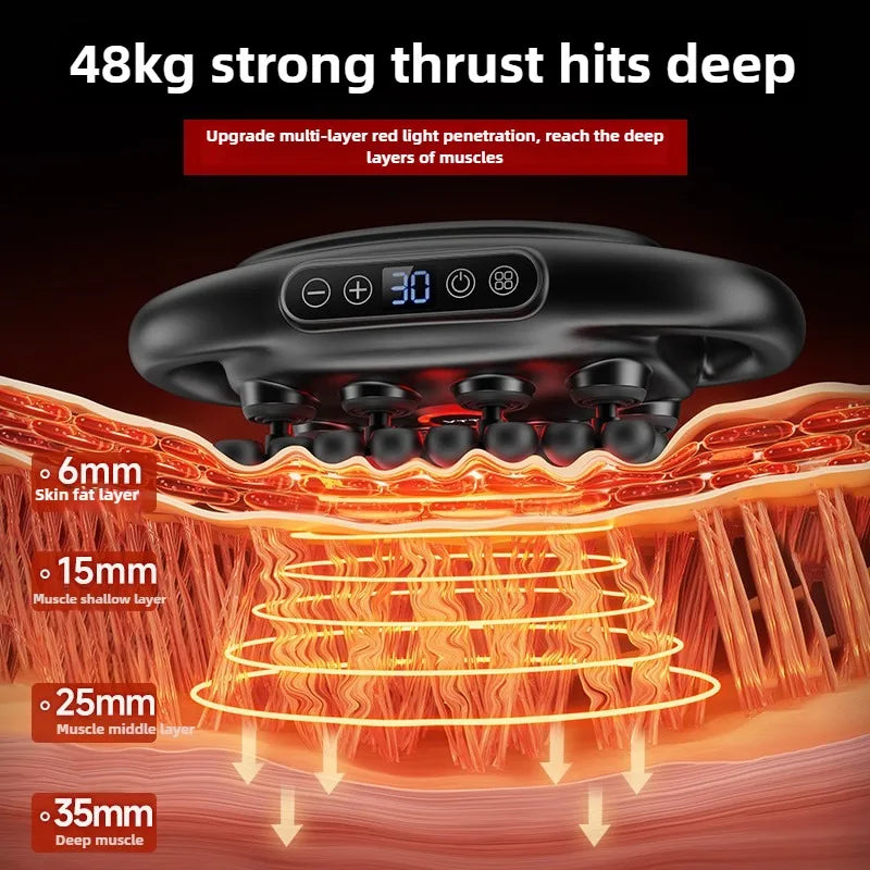 Fascia Gun Deep Tissue Muscle Massager - 32 Intensity Levels (Grey) Fascia Gun Tidesmit