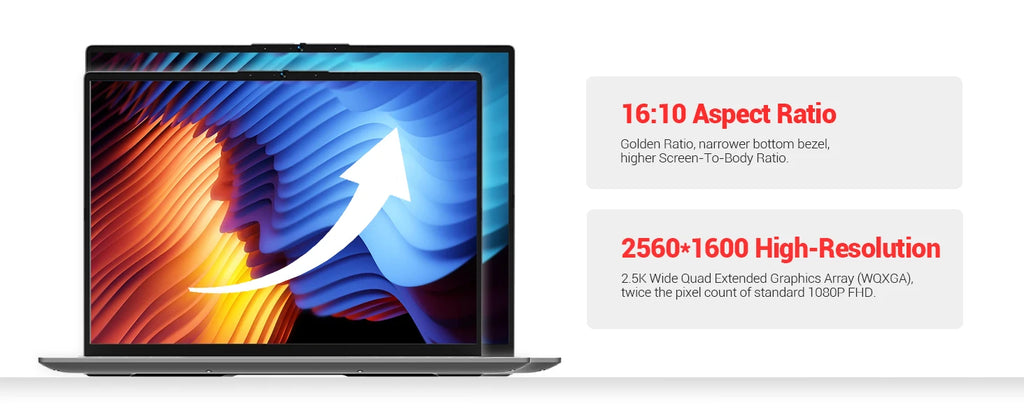 FIREBAT U6B 16" Laptop AMD Ryzen5 6600H LPDDR5 16GB RAM M.2 512GB SSD WiFi6 BT5.2 16inch 2.5K 120Hz Screen Windows11 Computer