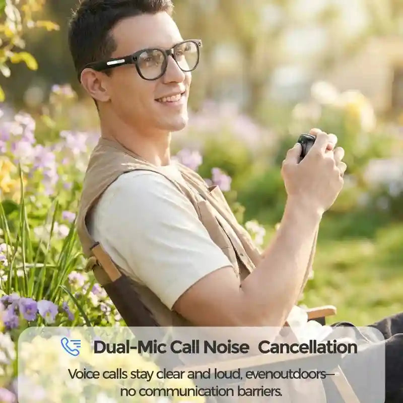 AI Smart Glasses with Spatial Audio and Integrated HD Camera Tidesmit