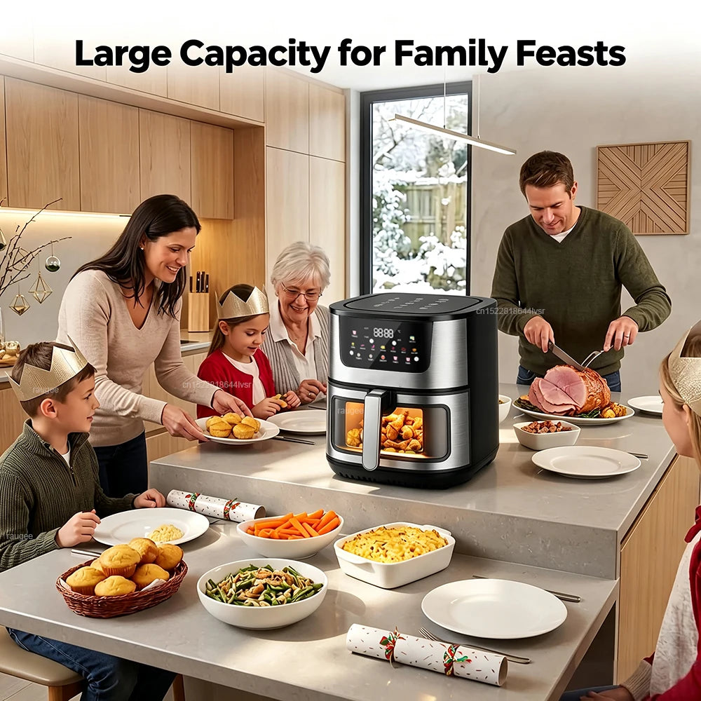Air Fryer with 8L Large Capacity Electric Air Fryers without oil Airfryer Oven for Chicken Wings Fries Chips Cooker Air Fryer
