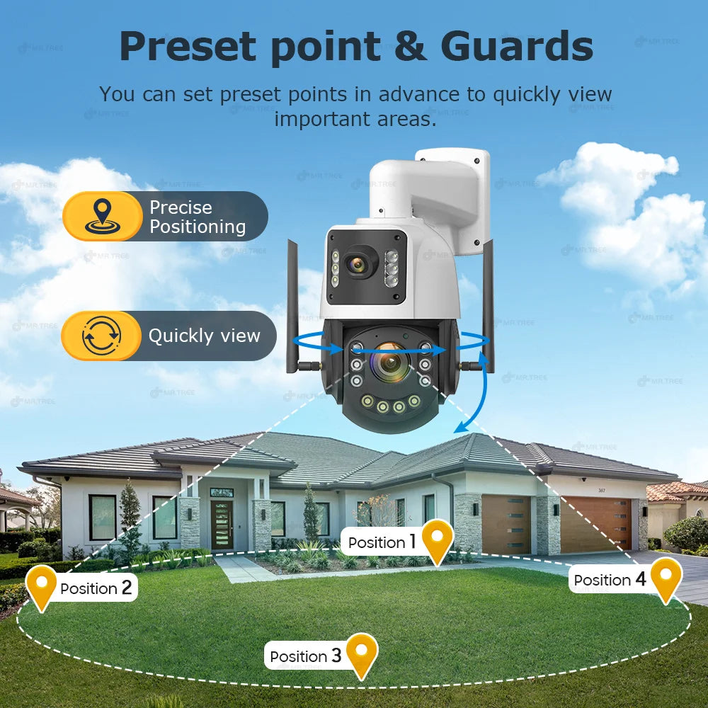 Metal AOV Solar Security Camera 4K 4G SIM 60X Optical Zoom Human  Tracking 31200 Mah 24 Hours Record Home Outdoor Surveillance