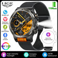 LIGE New 1100mAh Super Capacity Battery Adult Smart Watch 1.43" AMOLED Screen Call 3ATM Waterproof Outdoor Sports Men Smartwatch