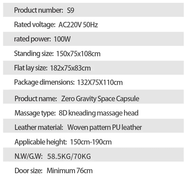 Full Body Massage Chair Zero Gravity with Foot Roller by Tidesmit Massage Chairs Tidesmit