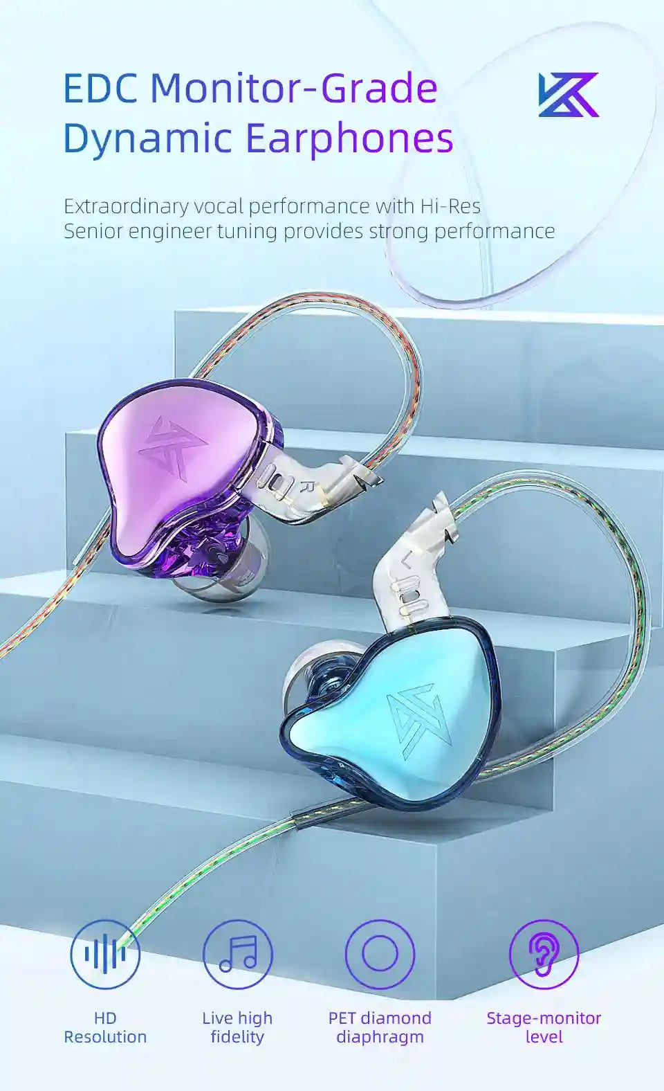 Wired In-Ear Monitors with Noise Isolation and Deep Bass Control Tidesmit