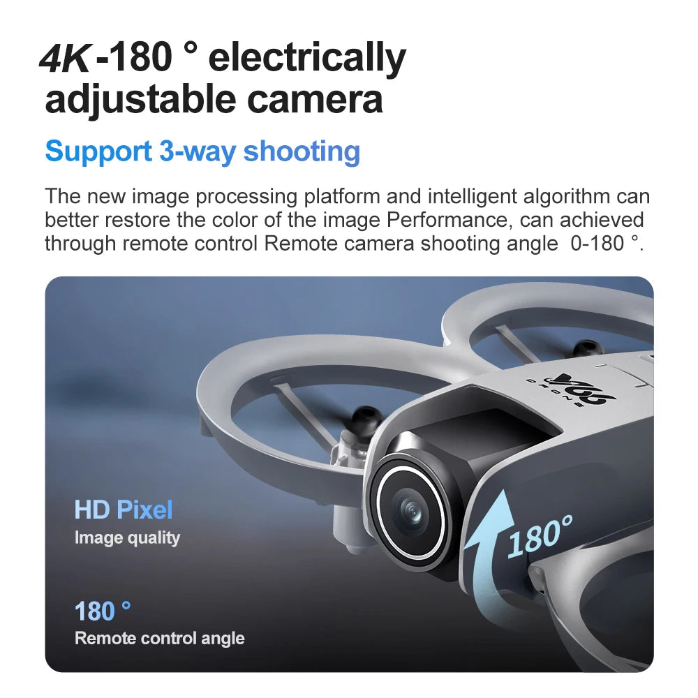 4K Camera Drone: Foldable Wide Angle WiFi Quadcopter for Beginners Tidesmit