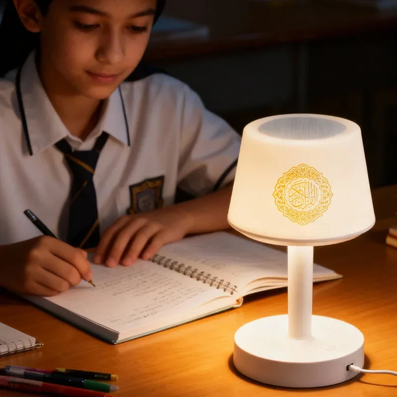 Islamic Arabic Quran Muslim Ramadan Azan Koran Night Light Bright Lamp Wireless Bluetooth Speaker Portable Islam Arab Holy Music