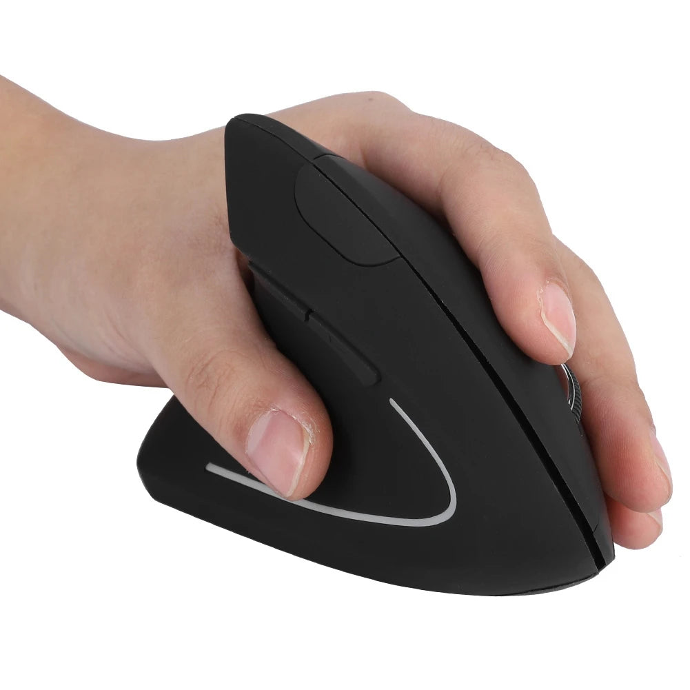 Left Handed 2.4GHz Wireless Optical Mouse USB Ergonomic Vertical Optical Mouse for PC Computer Laptop