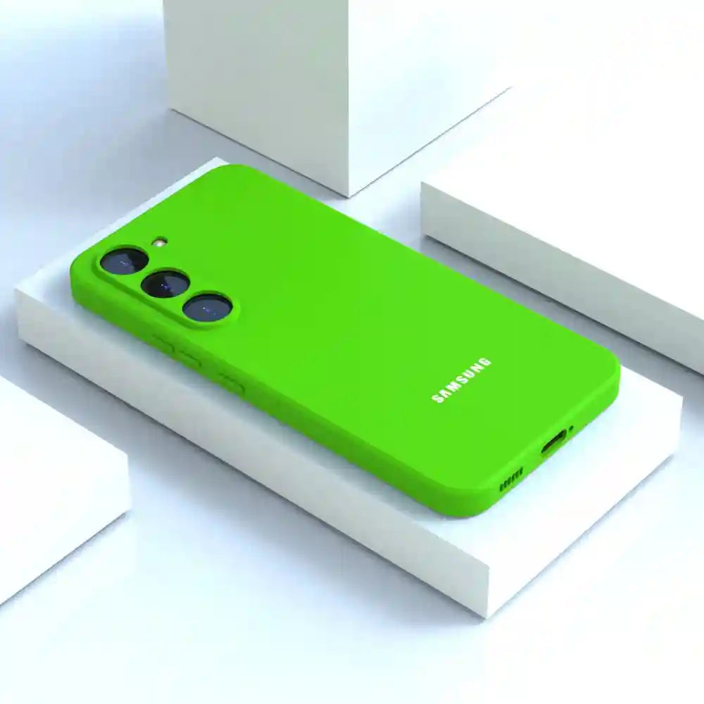 Liquid Silicone Phone Case for Samsung S25 FE – Shock-Absorbing Slim Fit Green Tidesmit