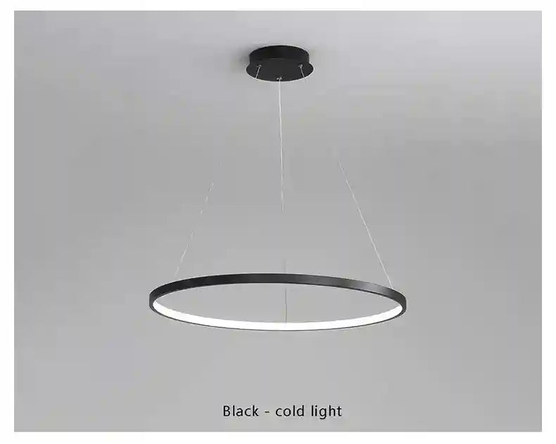 Modern LED Ring Light – Minimalist Dimmable Chandelier for Studio Tidesmit