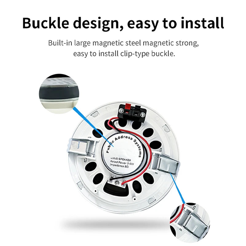 SUMWEE 8 Ohm Full Range Stereo Sound Passive Ceiling Speakers Home Theater Background Music Audio System 5 Inch In Wall Speakers