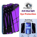1-3 Pcs Anti Blue Light Privacy Tempered Glass for iPhone 15 Pro Max 14 Plus 13 12 Mini 11 Eye Protection Clear Screen Protector for iPhone 15 3 Pcs Glass Tidesmit