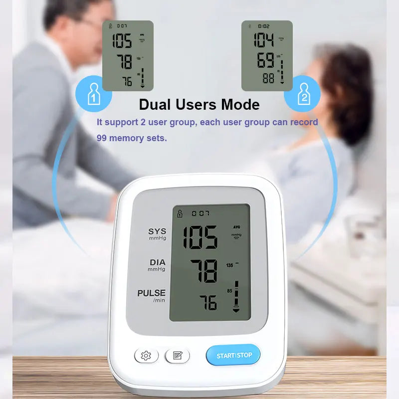 JianYouCare Portable Digital Upper Arm Blood Pressure Monitor Medical Tonometer Sphygmomanometer Heart Rate device Tensiometer