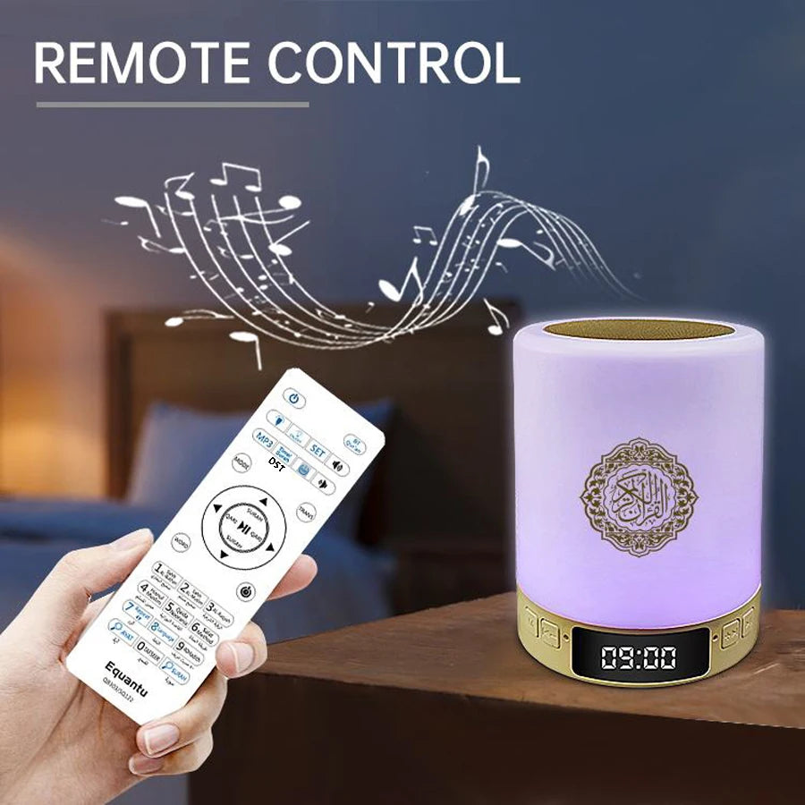 Bright Lamp Quran Islam Arab Muslim Koran Azan Wireless Bluetooth Speaker Portable Night Light Holy Ramadan Islamic Arabic Mp3