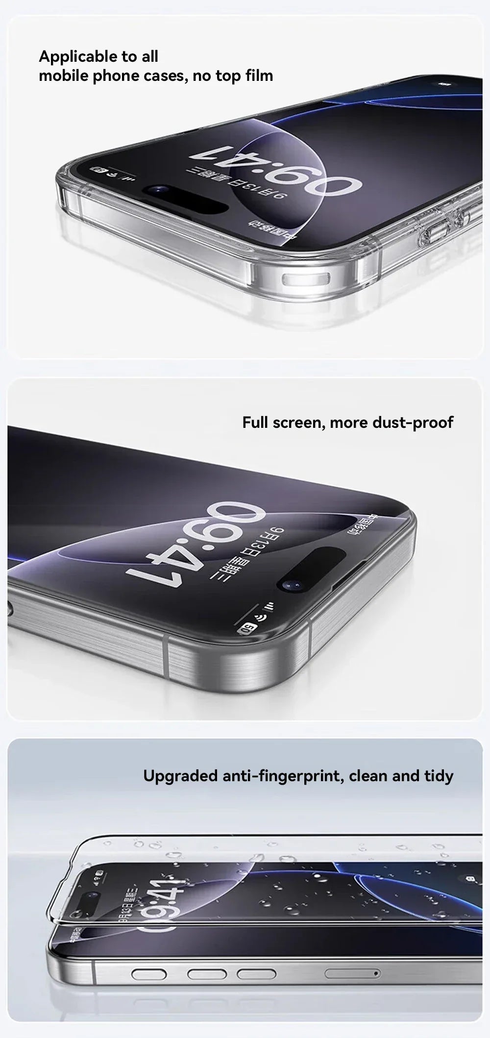 iPhone 17 Pro Max Screen Protector: 9H Tempered Glass - Case Friendly Tidesmit