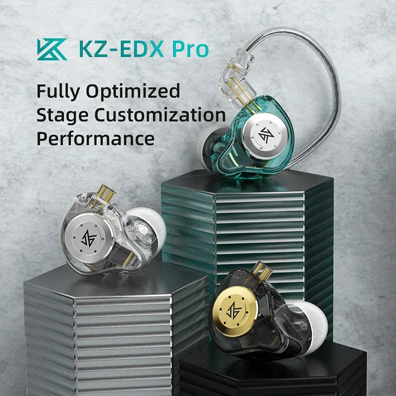 KZ EDX Pro In-Ear Monitor Headphones with Mic by Tidesmit Tidesmit