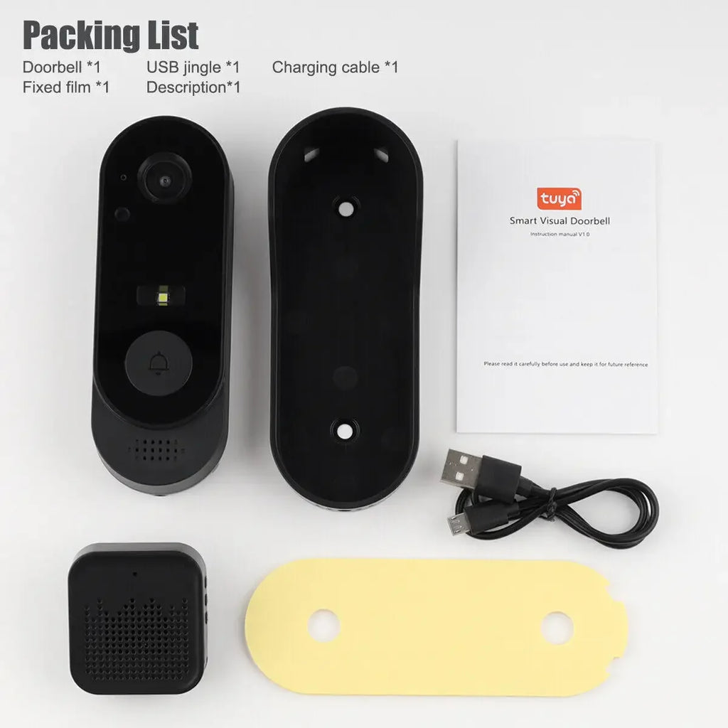 Tuya Wireless Doorbell With Camera Bundle Doorbell Smart Home WIFI HD Outdoor Phone Camera Security Video Intercom Night Vision