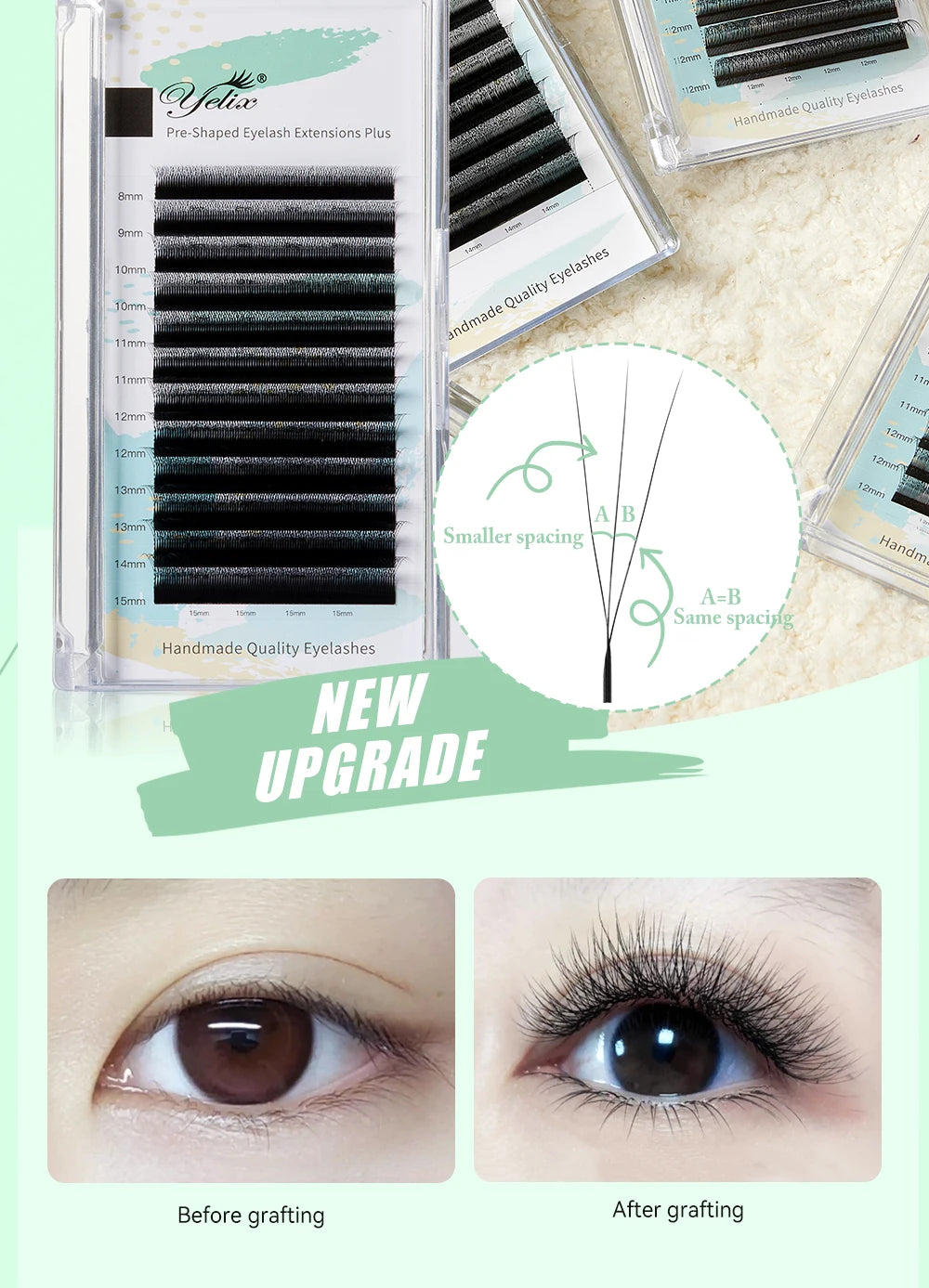 W Shape Premade Volume Fans - Wispy False Eyelashes by Tidesmit False Eyelashes Tidesmit