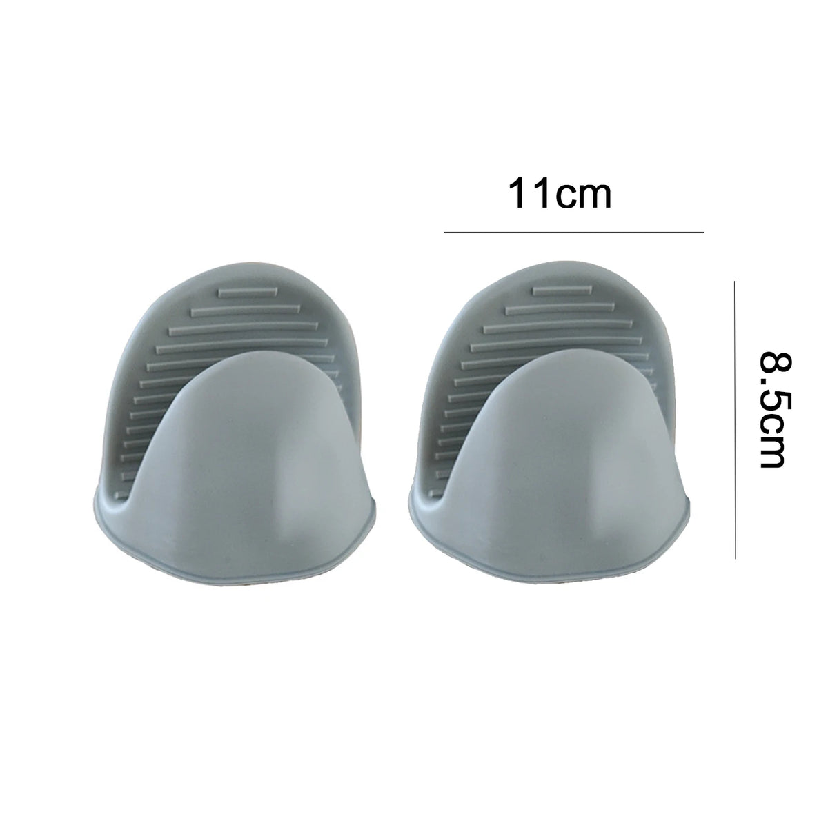 Grey silicone air fryer baking molds, 2 round shapes with ridged base