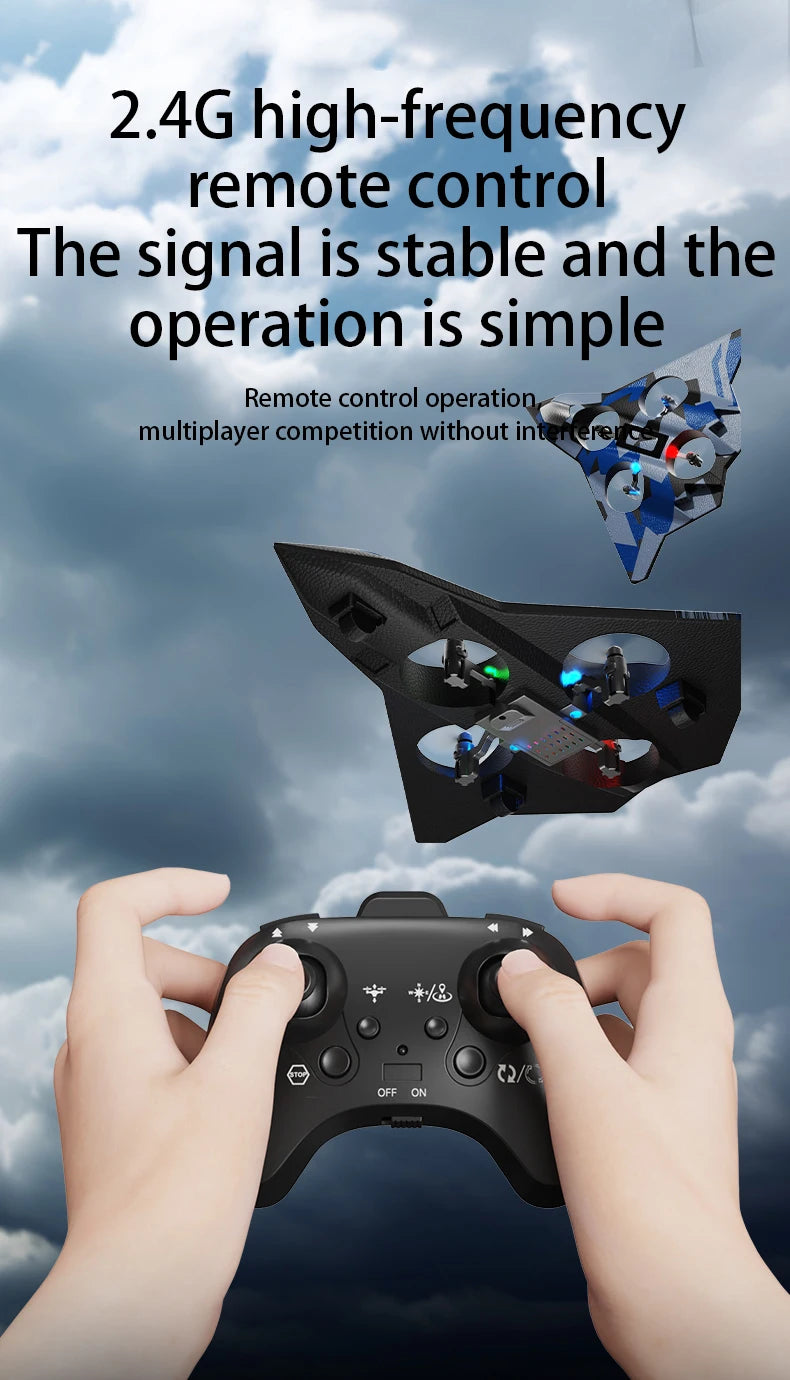 RC Foam Fighter Jet 6CH Stunt Drone - Durable EPP Foam - Tidesmit Tidesmit