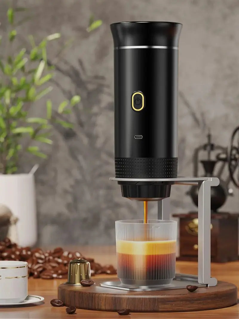 Tidesmit 3-in-1 portable wireless electric espresso maker for capsules and coffee powder used in cars or camping