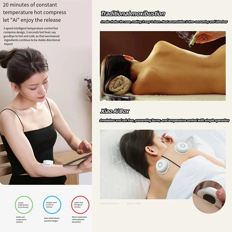 Moxibustion Heat Therapy Device - Smoke-Free Deep Tissue Muscle Recovery Fascia Gun Tidesmit