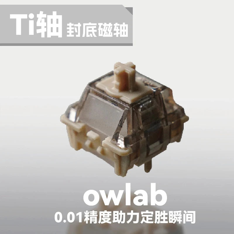 Owlab Ti HE Keyboard Megnetic Switch 0.01mm Precision Hall Effect Switch 40/50g For Wooting60 Made68 MAD60 ATK Gaming Keyboard